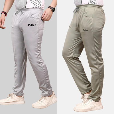 pelton Solid, Printed Men Light Blue, Light Green Track Pants