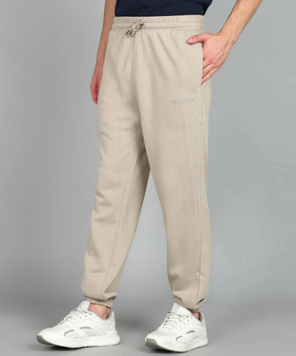Alan Jones Solid Men Beige Track Pants