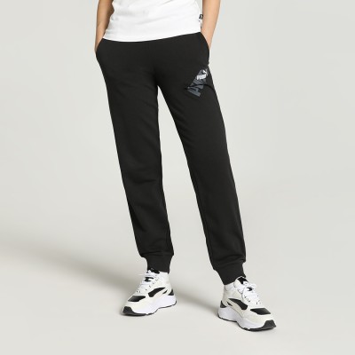 PUMA Printed Women Black Track Pants