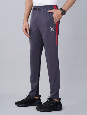 jorkk Striped Men Grey, Red Track Pants
