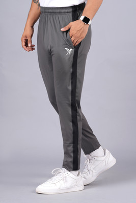 PS COLLECTION Solid Men Grey Track Pants