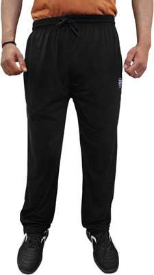 FANDOM Solid Men Black Track Pants