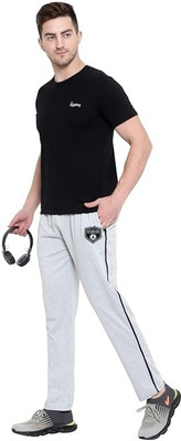 REVIZO Solid Men Grey Track Pants