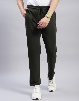 MONTE CARLO Solid Men Dark Green Track Pants