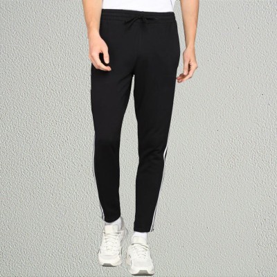 HouseOfCommon Solid Men Black Track Pants