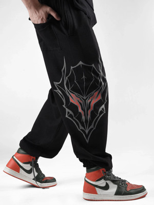 ComicSense Berserk Anime Joggers Cursed Printed Baggy Fit Pant Printed Men Black Track Pants