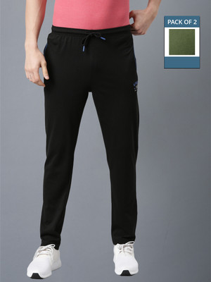 Force NXT Solid Men Black, Olive Track Pants