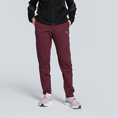 PUMA Solid Women Maroon Track Pants