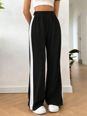 Dockstreet Solid Women Black Track Pants