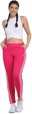 HARSHITA MART Striped Women Red Track Pants