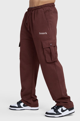 FuaarK Printed Men Brown Track Pants