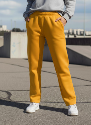 MACK JONNEY Solid Women Yellow Track Pants