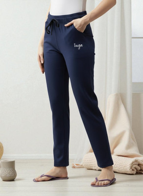 IUGA Solid Women Blue Track Pants