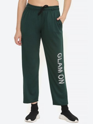 Fashionable Printed Women Light Green Track Pants