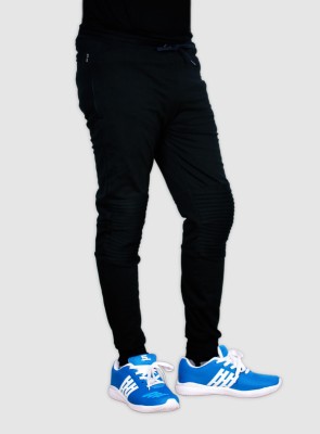 BLACK BROTHERS Solid Men Black Track Pants