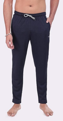 24 Street Solid Men Blue Track Pants