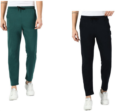 KAVYA Solid Men Green, Black Track Pants