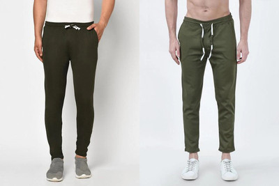RDX Solid Men Green Track Pants