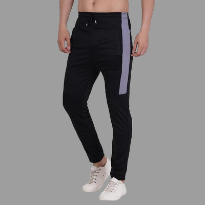 AR 9 Printed Men Black Track Pants