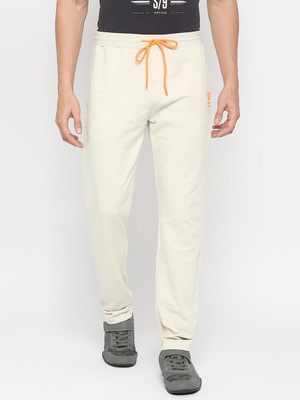UnderJeans by Spykar Solid Men White Track Pants