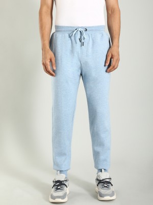 INDIAN TERRAIN Solid Men Blue Track Pants