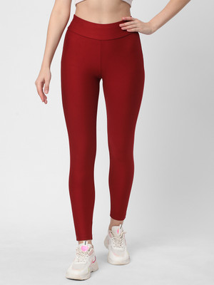 R&B Solid Women Maroon Track Pants