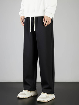 Dockstreet Striped Men Black Track Pants