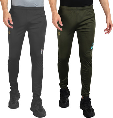 Moda Rapido Printed Men Grey, Olive Track Pants