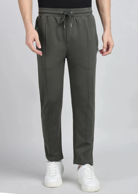 Alan Jones Solid Men Green Track Pants