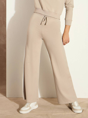 SASSAFRAS Solid Women Beige Track Pants