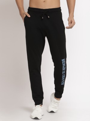 Club York Printed Men Black Track Pants