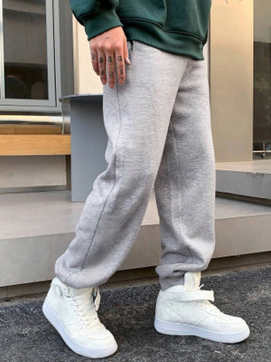 PROGENY Solid Men Grey Track Pants