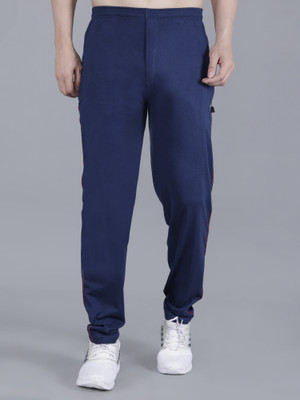 Tf-tex Fro Solid Men Blue Track Pants