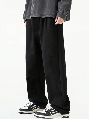 Dockstreet Solid Men Black Track Pants