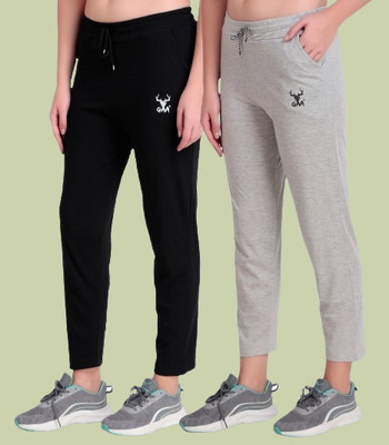 GAA Solid Women Black, Grey Track Pants