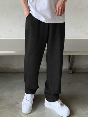 IRONDYE Loose Fit Men Black Trousers