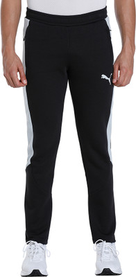 PUMA Colorblock Men Black Track Pants