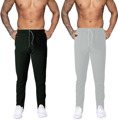 A1 SQUARE Solid Men Grey, Black Track Pants