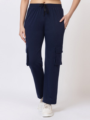 STARSEVEN Solid Women Dark Blue Track Pants