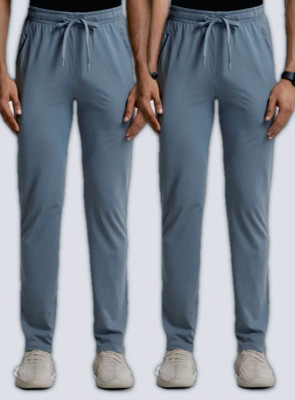 M2kFASHION Solid Men Dark Blue Track Pants