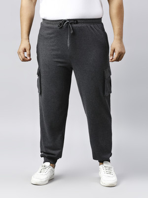 XMEX Solid, Printed Men Grey Track Pants