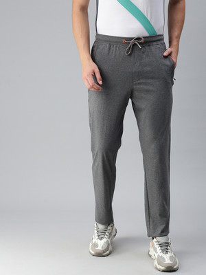 Macroman M-Series Solid Men Black Track Pants