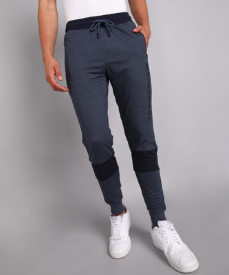 METRONAUT Colorblock Men Dark Blue Track Pants