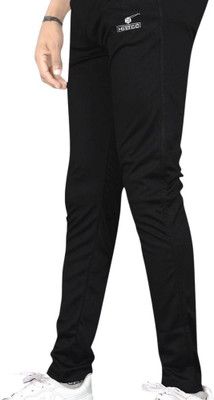 Divypath Solid Men Black Track Pants
