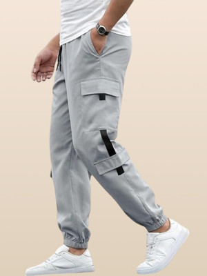 GIBBONTE Self Design Men Grey Track Pants