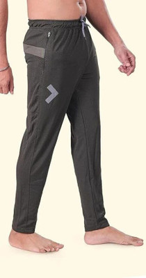 24 Street Solid Men Green Track Pants