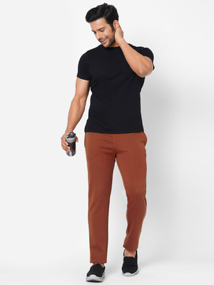 SWEET DREAMS Solid Men Orange Track Pants