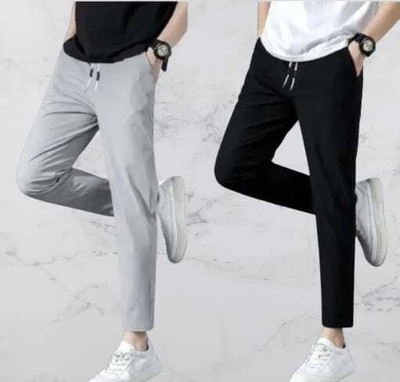 shiva enterprises Solid Men Blue, Black Track Pants