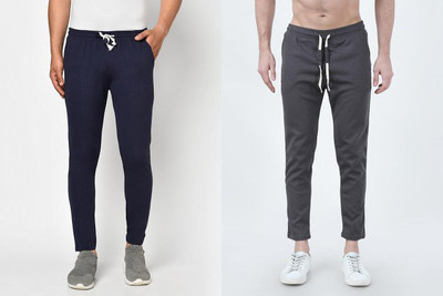 kasmiri fashion Solid Men Grey, Blue Track Pants