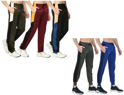 KAVYA Solid Men Multicolor Track Pants